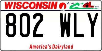WI license plate 802WLY