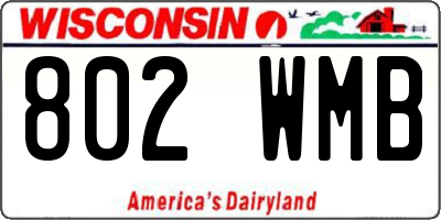 WI license plate 802WMB