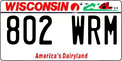 WI license plate 802WRM
