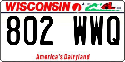 WI license plate 802WWQ