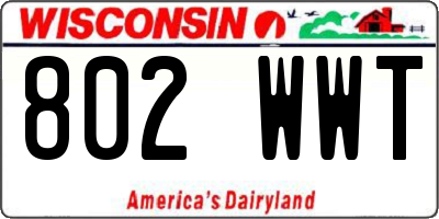 WI license plate 802WWT