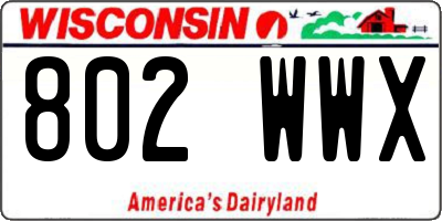 WI license plate 802WWX