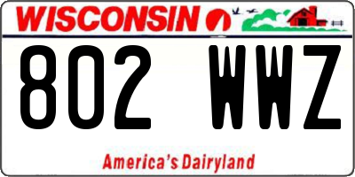 WI license plate 802WWZ