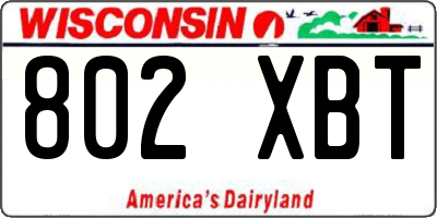 WI license plate 802XBT