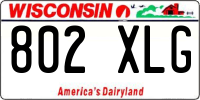 WI license plate 802XLG