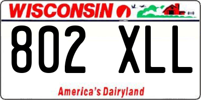 WI license plate 802XLL