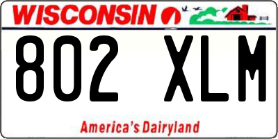 WI license plate 802XLM