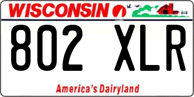 WI license plate 802XLR