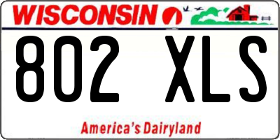 WI license plate 802XLS