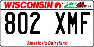 WI license plate 802XMF