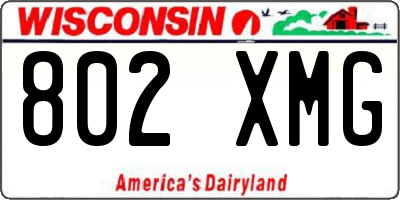 WI license plate 802XMG