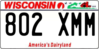 WI license plate 802XMM