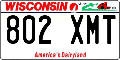 WI license plate 802XMT