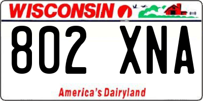 WI license plate 802XNA