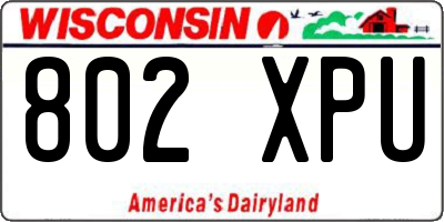 WI license plate 802XPU