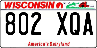 WI license plate 802XQA