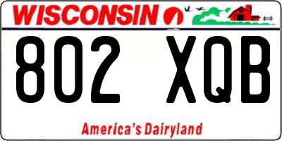 WI license plate 802XQB
