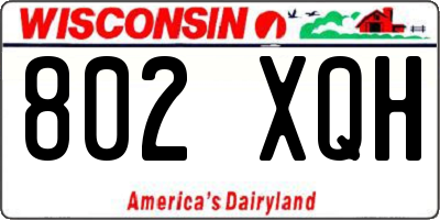 WI license plate 802XQH