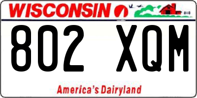 WI license plate 802XQM