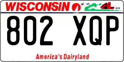 WI license plate 802XQP