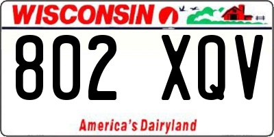 WI license plate 802XQV