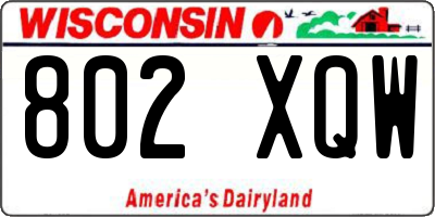 WI license plate 802XQW