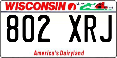 WI license plate 802XRJ