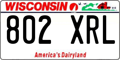 WI license plate 802XRL