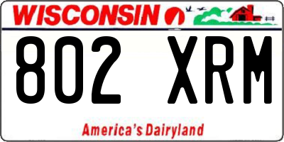 WI license plate 802XRM