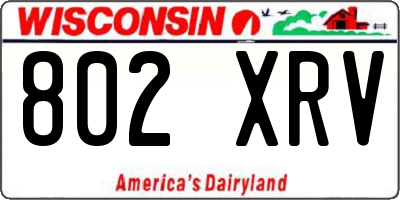 WI license plate 802XRV