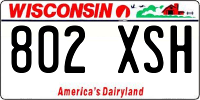 WI license plate 802XSH