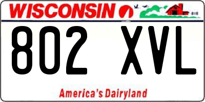 WI license plate 802XVL