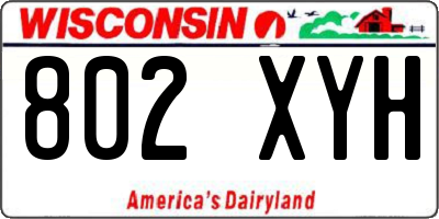 WI license plate 802XYH