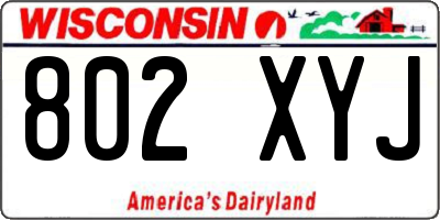 WI license plate 802XYJ