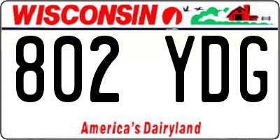WI license plate 802YDG