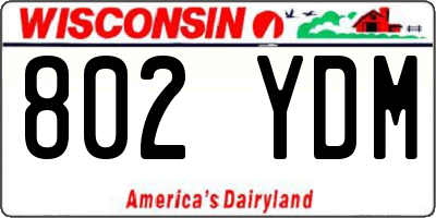 WI license plate 802YDM