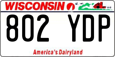 WI license plate 802YDP