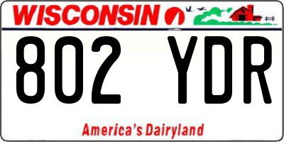 WI license plate 802YDR