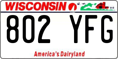 WI license plate 802YFG