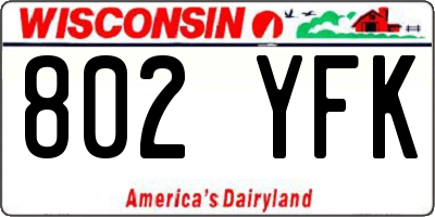WI license plate 802YFK