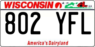 WI license plate 802YFL