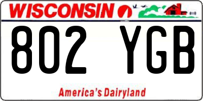 WI license plate 802YGB