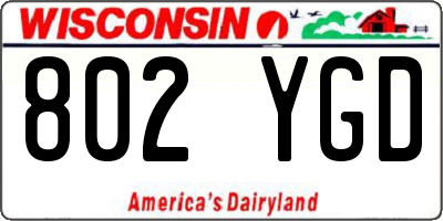 WI license plate 802YGD