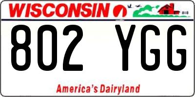 WI license plate 802YGG