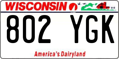 WI license plate 802YGK