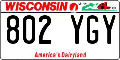 WI license plate 802YGY