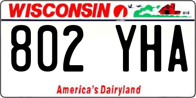 WI license plate 802YHA