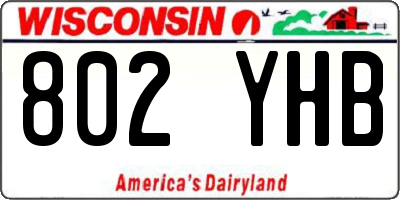 WI license plate 802YHB