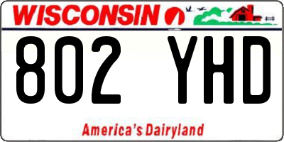 WI license plate 802YHD