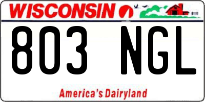 WI license plate 803NGL